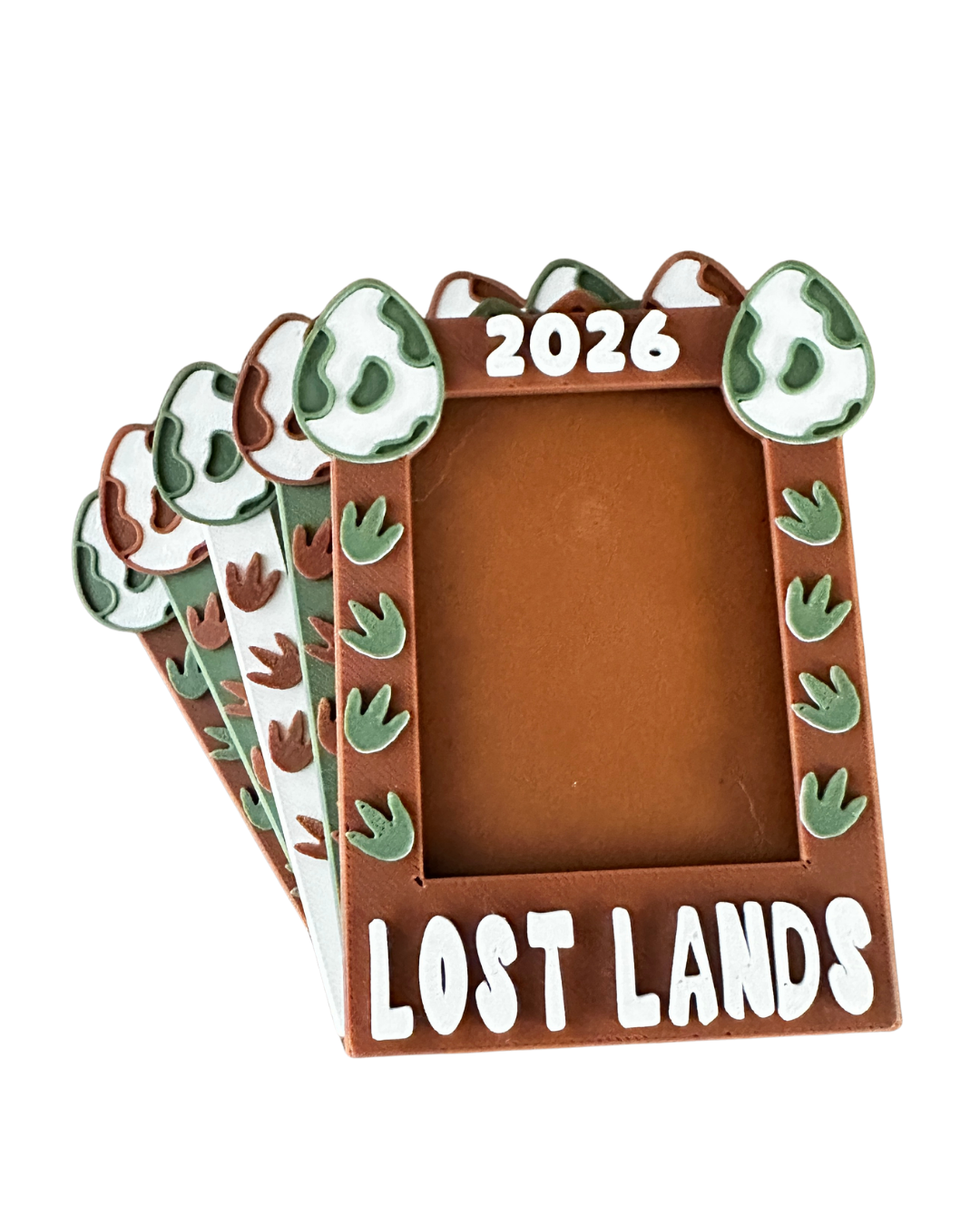 PREHISTORIC Polaroid Frame Set | Magnet or Keychain Photo Keepsake