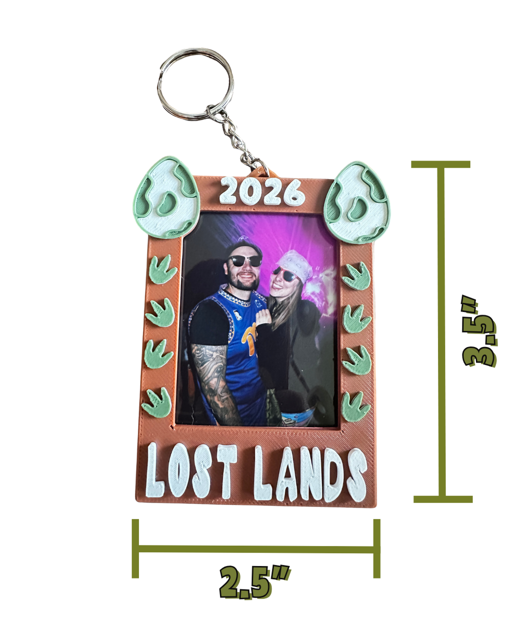 PREHISTORIC Polaroid Frame Set | Magnet or Keychain Photo Keepsake