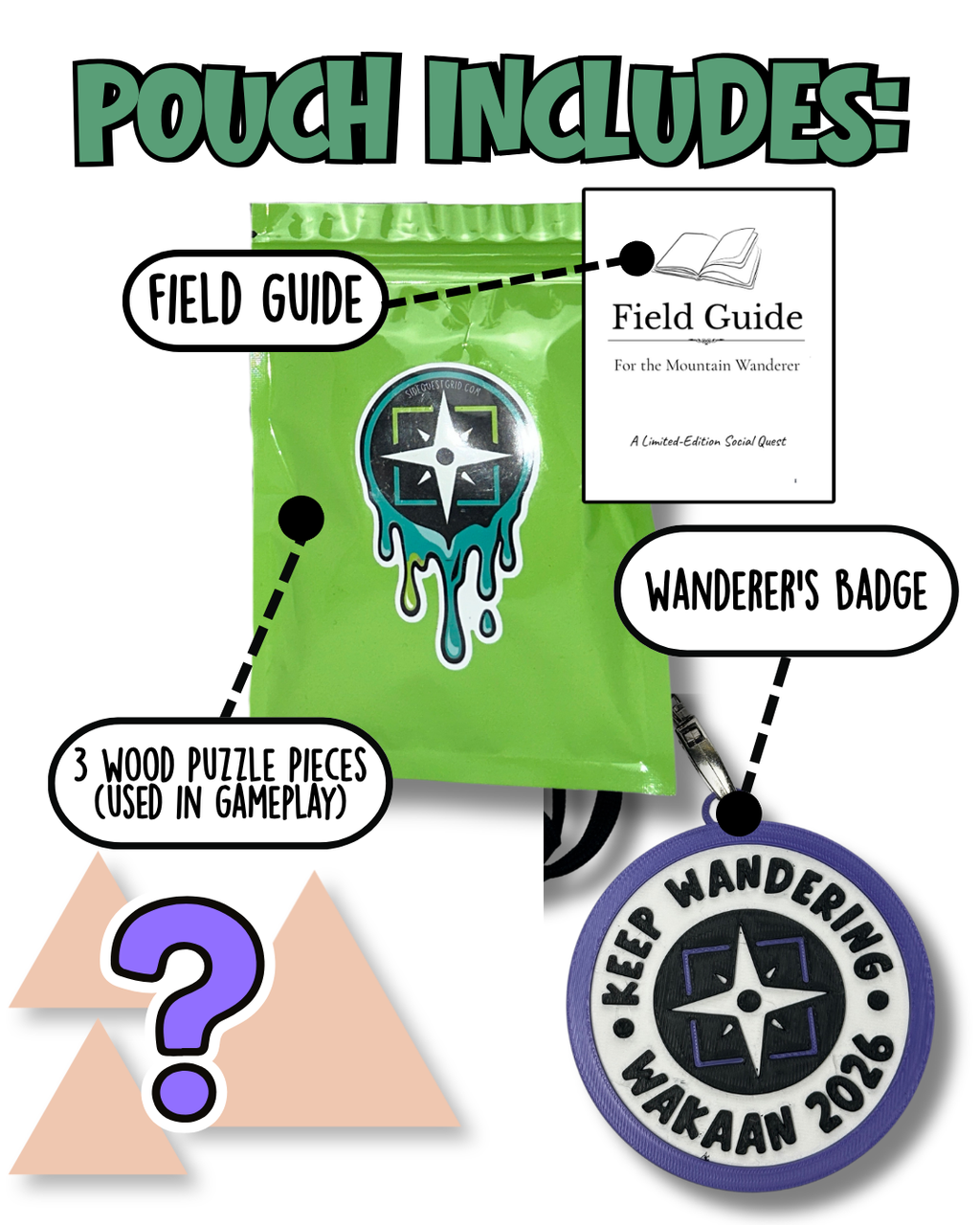 The Little Green Pouch for the MOUNTAIN Wanderer (For You & another Wanderer!)