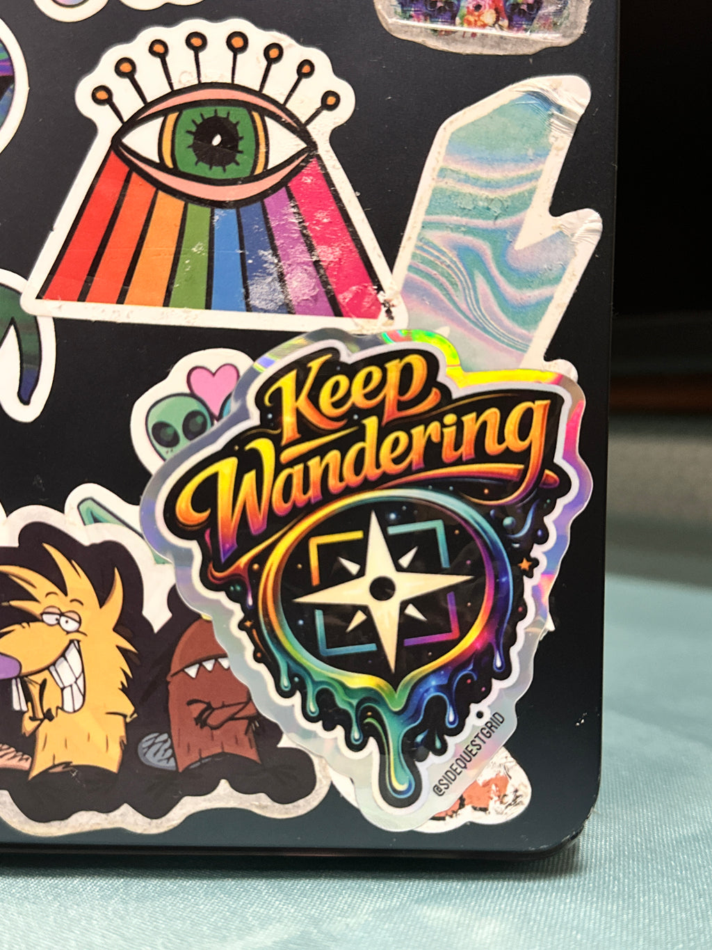 Keep Wandering Holographic Sticker