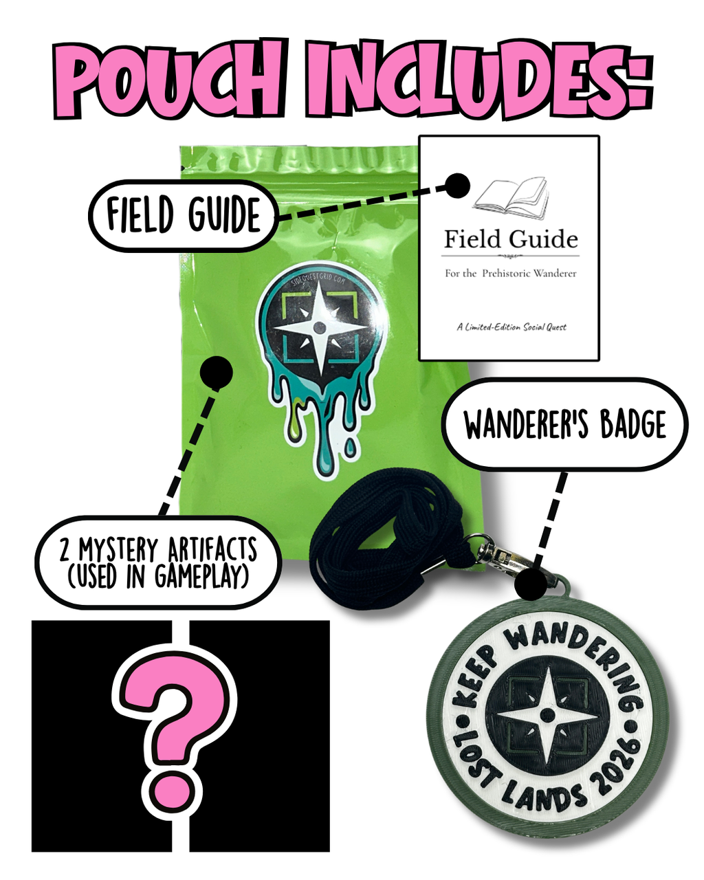 The Little Green Pouch: PREHISTORIC Edition (For You & another Wanderer!)