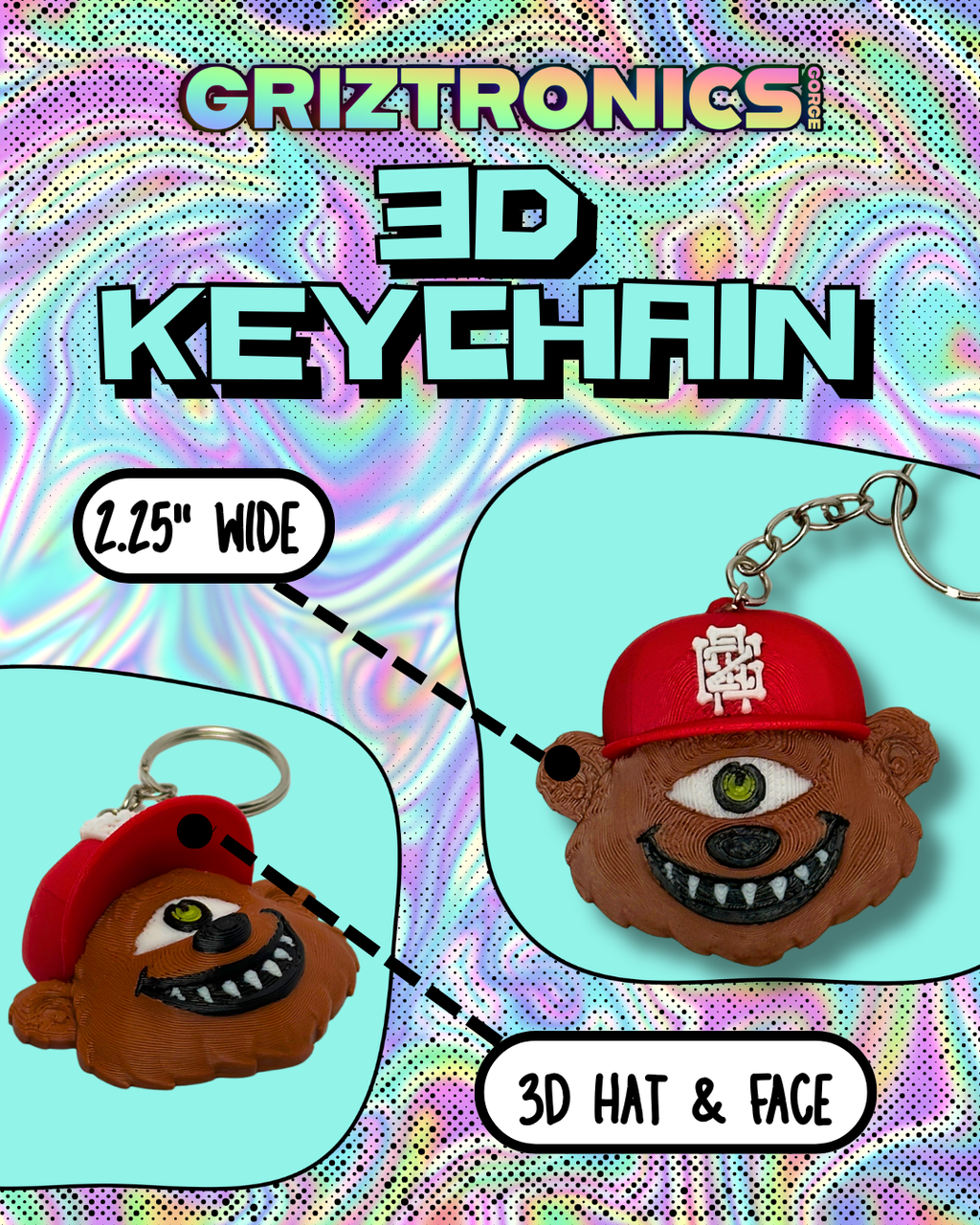 Griztronics 2026 3D Bearclops Keychain