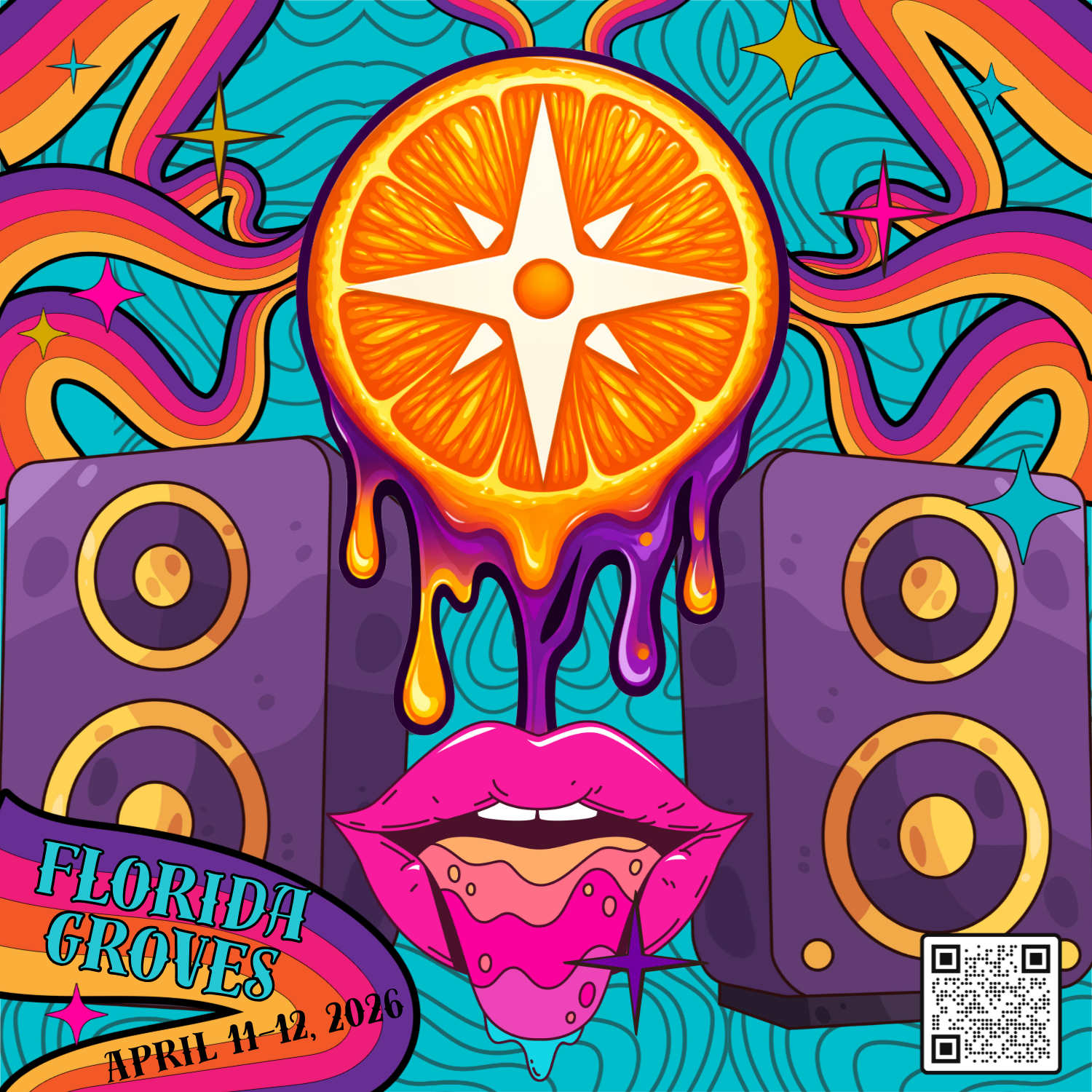 Florida Groves Artwork Sticker