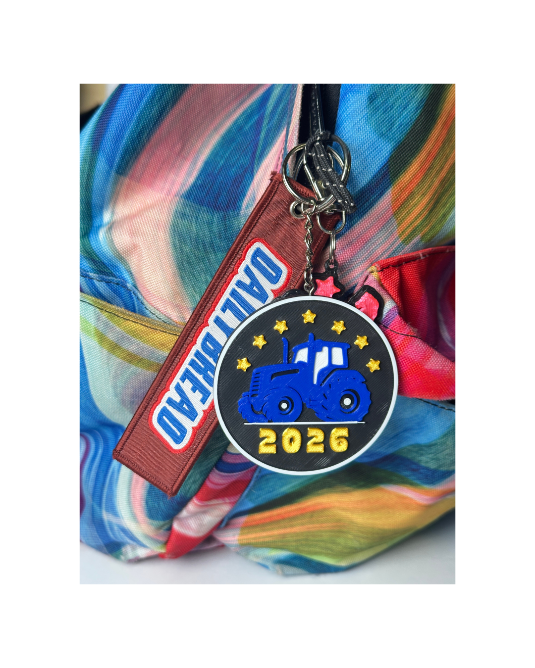 Tractor Keychain Trinket