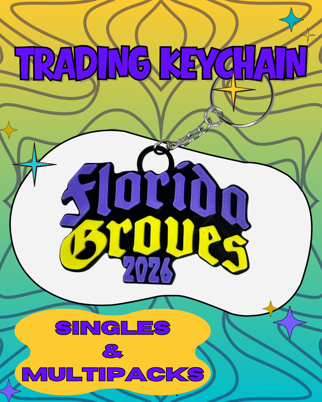 Florida Groves 2026 Trading Keychain