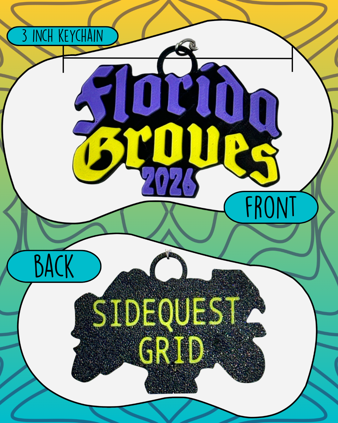 Florida Groves 2026 Trading Keychain