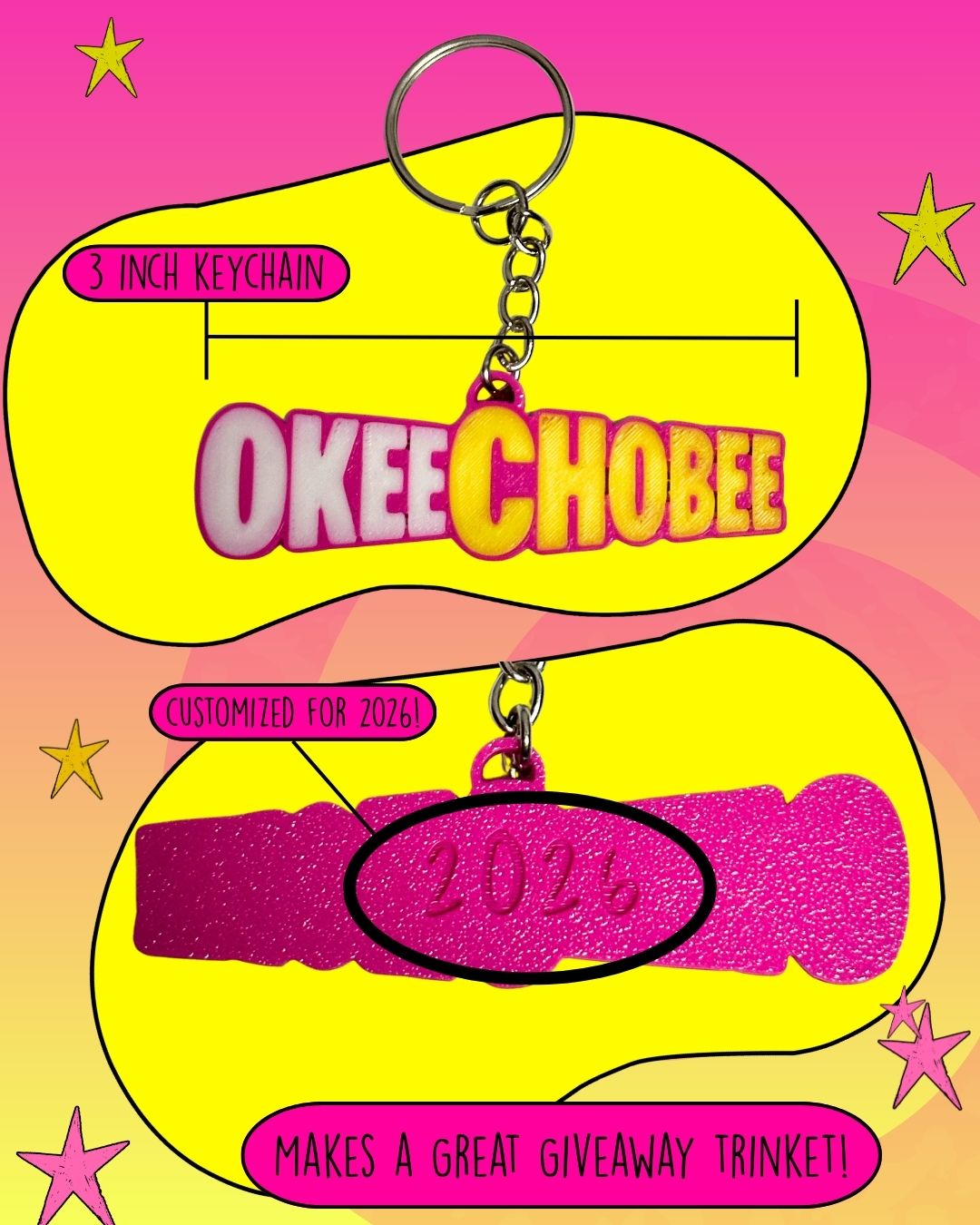 Okeechobee 2026 Trading Keychain
