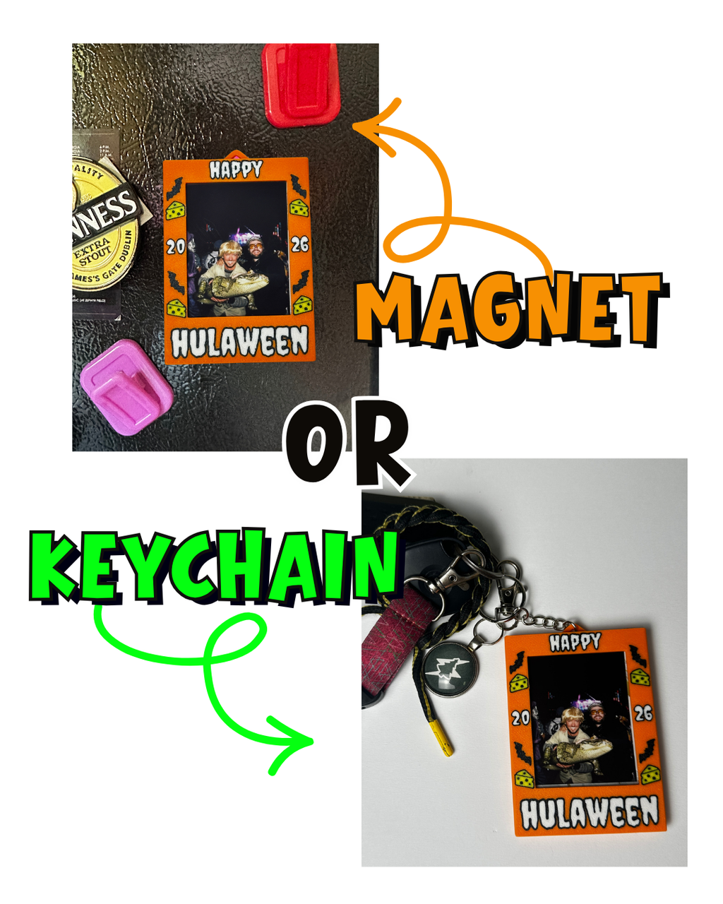 SPIRIT Polaroid Frame | Magnet or Keychian Photo Keepsake