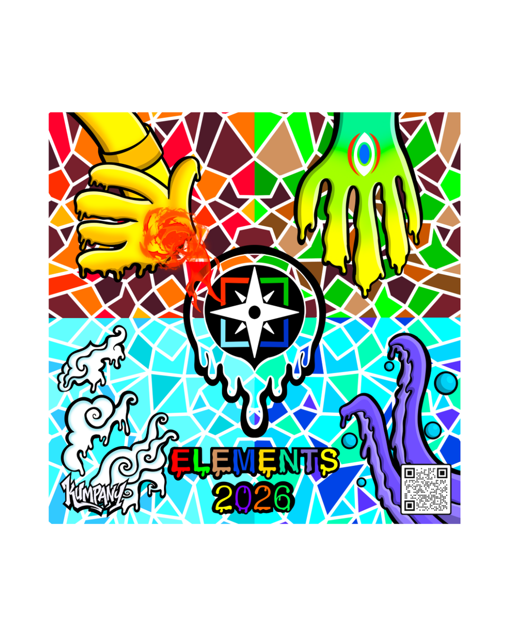 The Elements Inspired Artwork Sticker