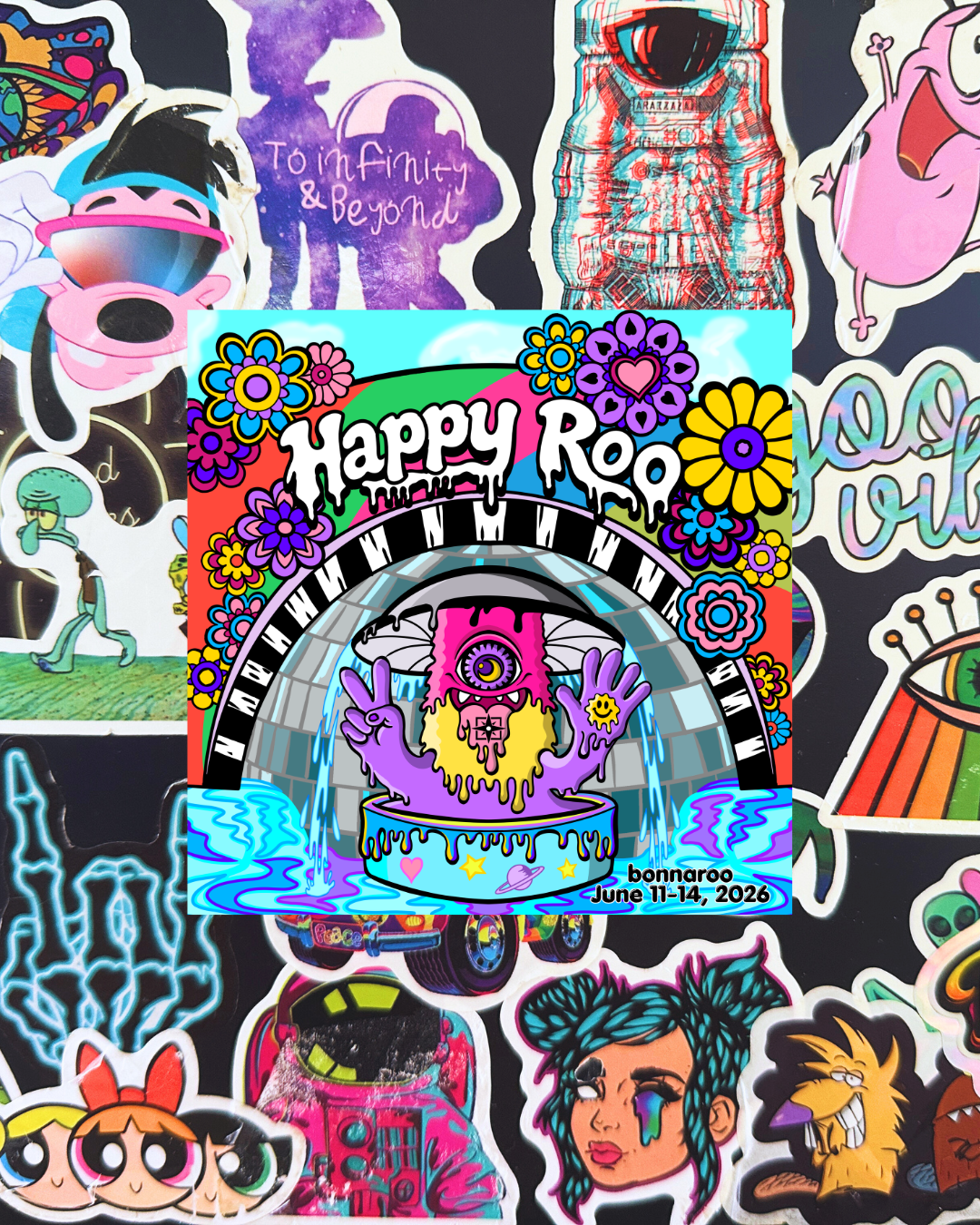 Happy Roo Artwork Sticker
