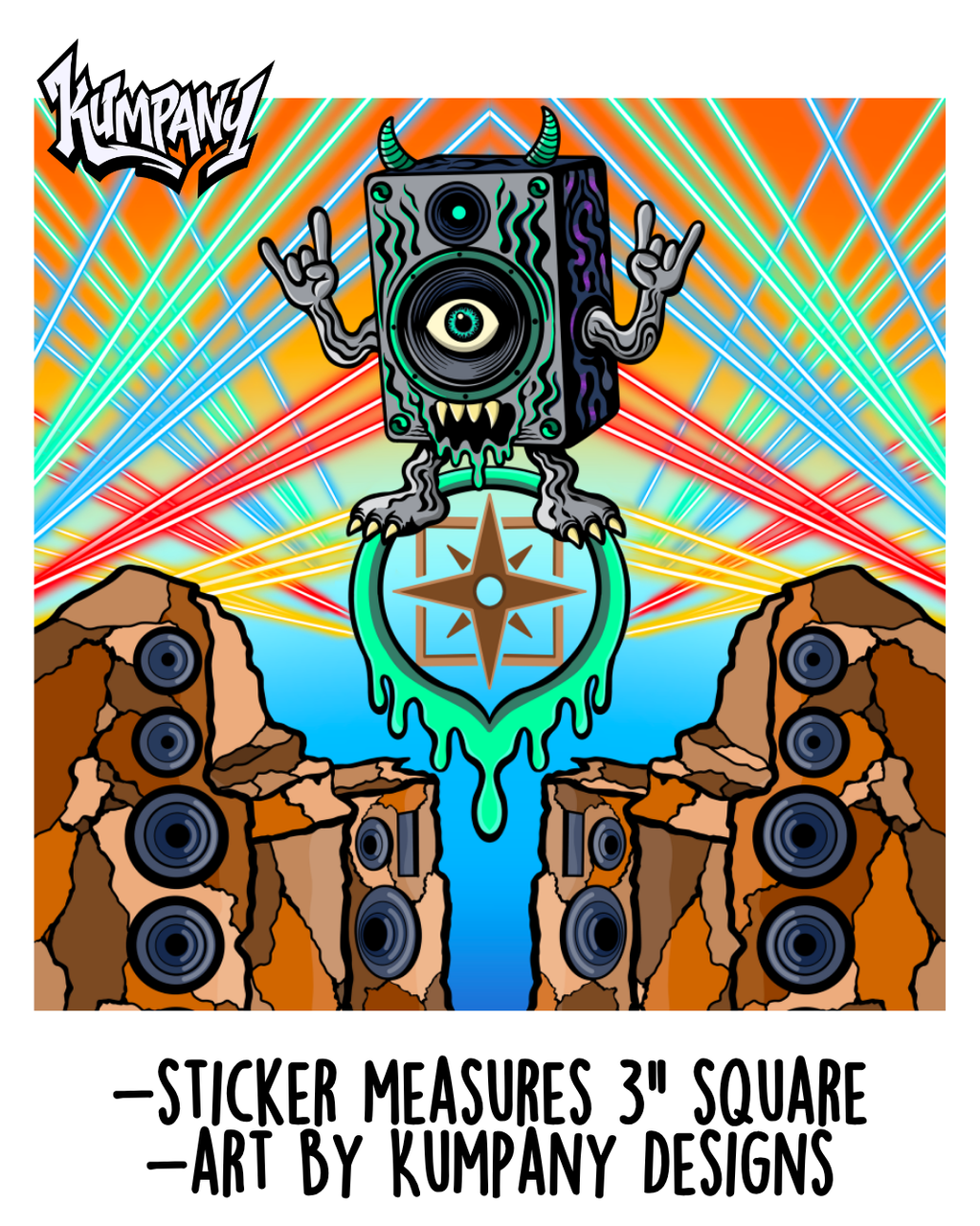 The Bass Canyon Inspired Artwork Sticker