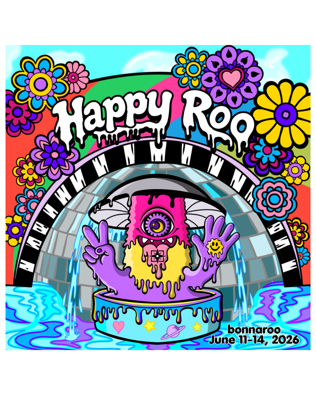 Happy Roo Artwork Sticker
