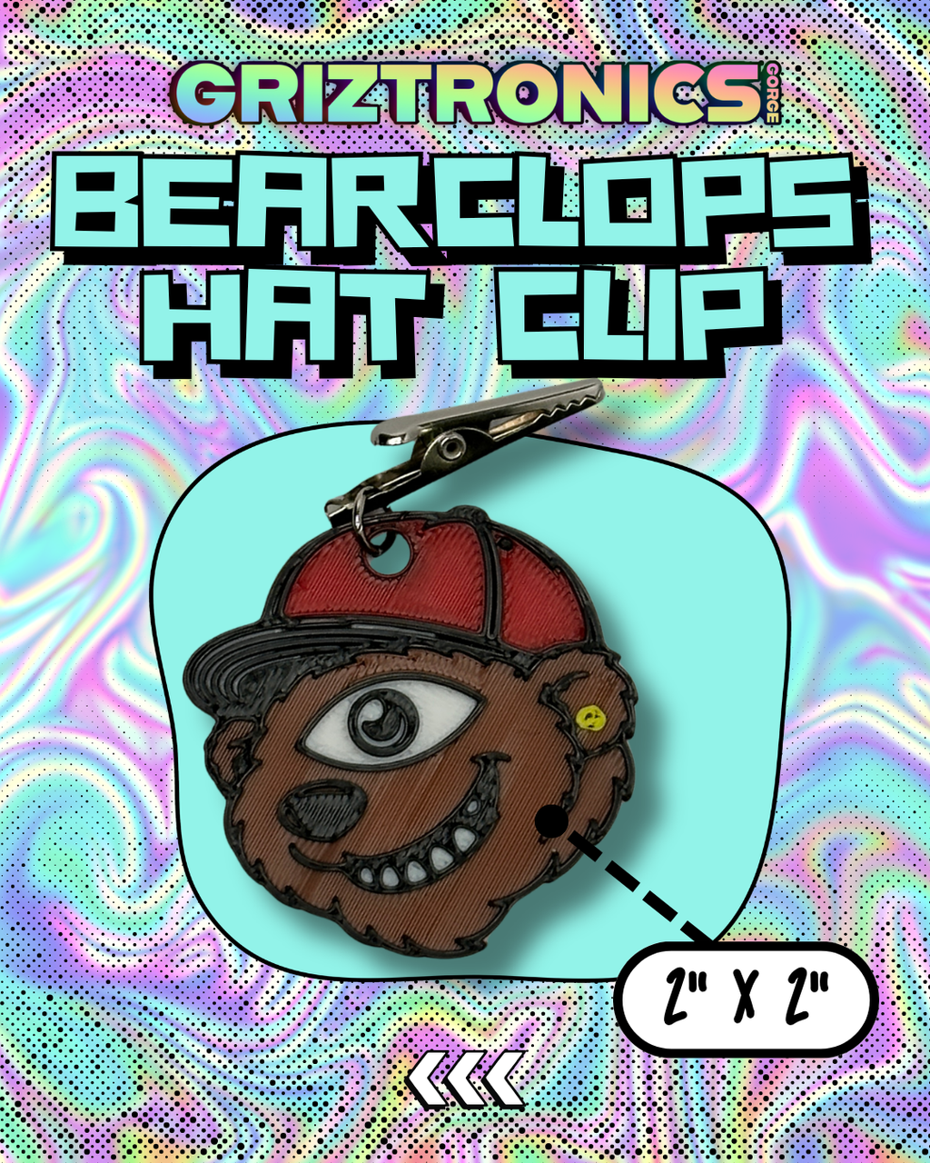 Griztronics 2026 Bearclops Hat Clip