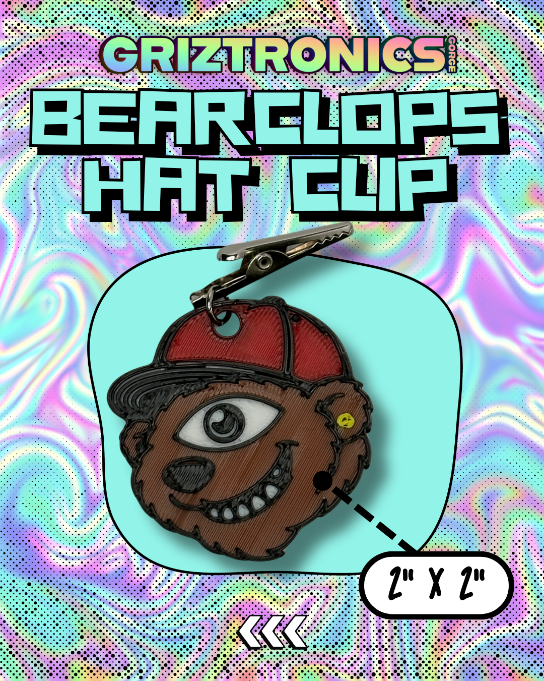 Griztronics 2026 Bearclops Hat Clip